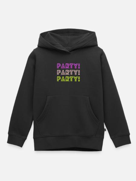 Parti! Parti! Parti! - Sweat Premium à capuche enfant bio - noir