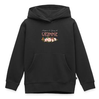 Happiness Is Being Grammie Floral Flower Grandma - Sweat Premium à capuche enfant bio - noir - Devant - AI Model Kid Male (0cm)