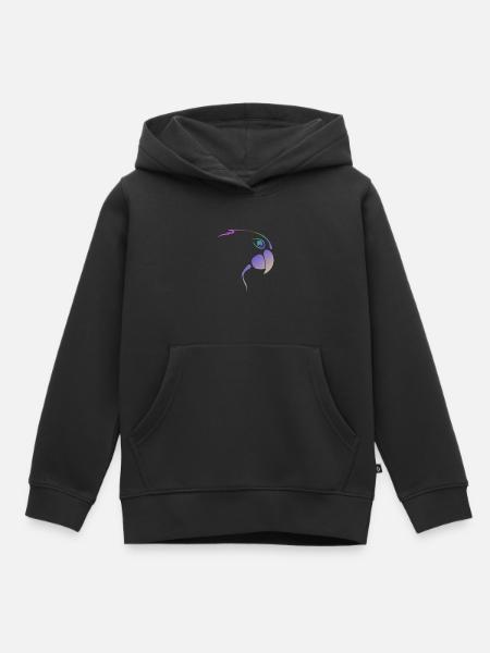 Lila Flügelschlag - Kinder Premium Organic Hoodie - Schwarz