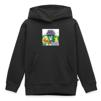 Joyeuses Fêtes. Noël - Sweat Premium à capuche enfant bio - noir - Devant - AI Model Kid Male (0cm)