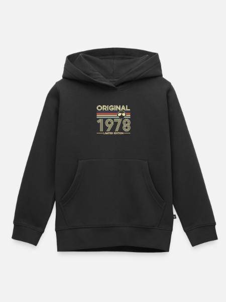 1978 - Hoodie Premium barn ekologisk - svart