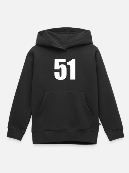 51 - Sweat Premium à capuche enfant bio - noir