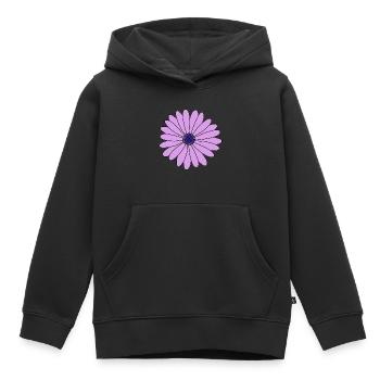 Blume lila Margerite - Kinder Premium Organic Hoodie - Schwarz - Vorne - AI Model Kid Male (0cm)