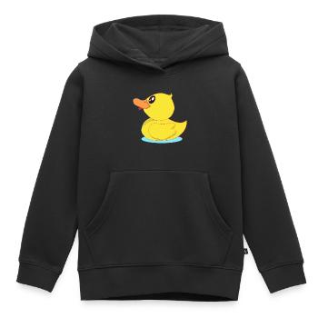 Kleine Gummi Ente - Kinder Premium Organic Hoodie - Schwarz - Vorne - AI Model Kid Male (0cm)