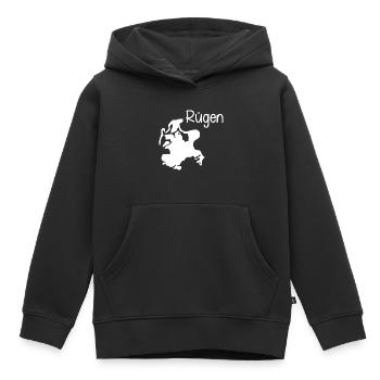 Rügen - Kinder Premium Organic Hoodie - Schwarz - Vorne - AI Model Kid Male (0cm)