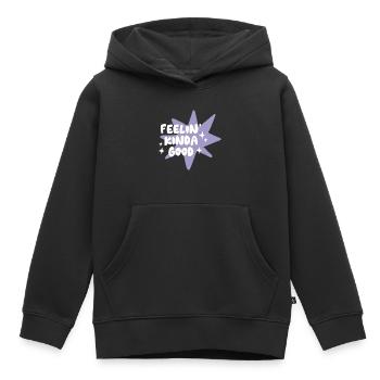 Feelin' Good - Kids Premium Organic Hoodie - black - Front - AI Model Kid Male (0cm)