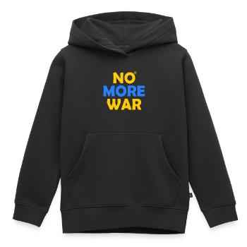 No more war - Sweat Premium à capuche enfant bio - noir - Devant - AI Model Kid Male (0cm)