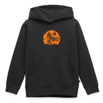 Vélo de montagne Vélo de montagne - Sweat Premium à capuche enfant bio - noir - Devant - AI Model Kid Male (0cm)