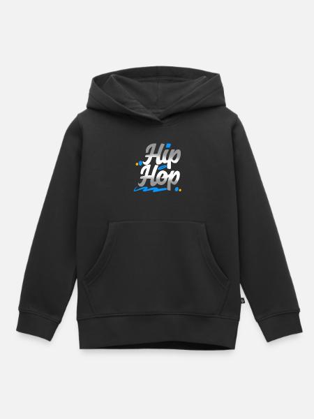 Hip hop - Sweat Premium à capuche enfant bio - noir