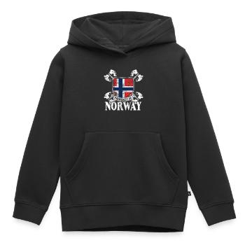 Norwegen Staat - Kinder Premium Organic Hoodie - Schwarz - Vorne - AI Model Kid Male (0cm)