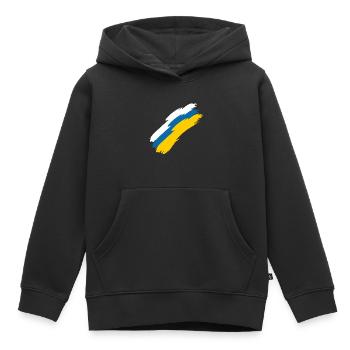 Drapeau des îles Canaries - Sweat Premium à capuche enfant bio - noir - Devant - AI Model Kid Male (0cm)