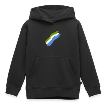 Sierra Leone - Kinder Premium Organic Hoodie - Schwarz - Vorne - AI Model Kid Male (0cm)