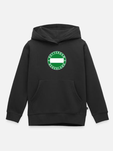 Rotterdam - Kinder Premium Organic Hoodie - Schwarz