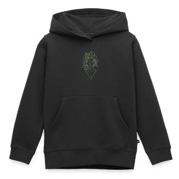 Medusa lineart - Kinder Premium Organic Hoodie - Schwarz - Vorne - AI Model Kid Male (0cm)