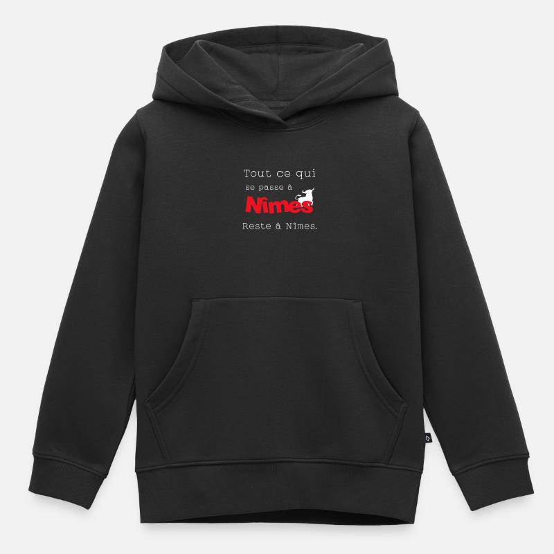 Féria de Nîmes - Sweat Premium à capuche enfant bio - noir