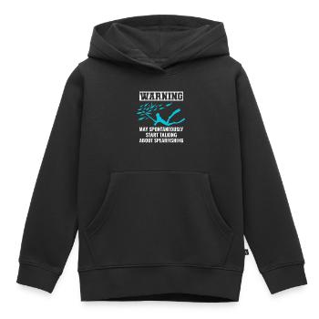 Pêche sous-marine Pêche sous-marine Pêche au harpon - Sweat Premium à capuche enfant bio - noir - Devant - AI Model Kid Male (0cm)