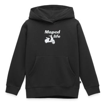 Scooter Rider Scootering Moto Cyclomoteur Vélo - Sweat Premium à capuche enfant bio - noir - Devant - AI Model Kid Male (0cm)
