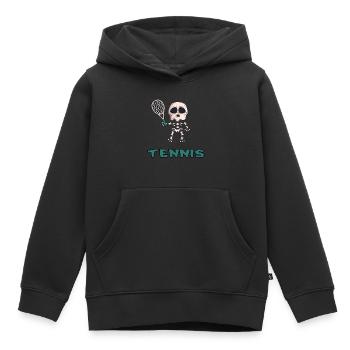 tennis tennismatch tennisspieler tennis-oldie - Kinder Premium Organic Hoodie - Schwarz - Vorne - AI Model Kid Male (0cm)