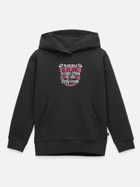 Mutter Tochter Freunde Mutterliebe - Kinder Premium Organic Hoodie - Schwarz