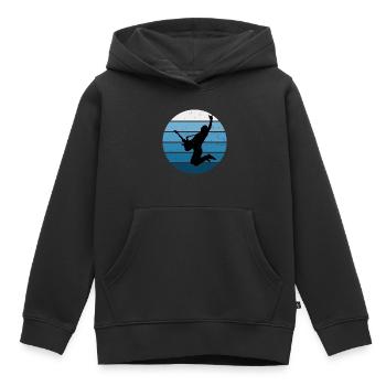 Damen Gitarrenspieler E-gitarre akustische gitarre - Kinder Premium Organic Hoodie - Schwarz - Vorne - AI Model Kid Male (0cm)