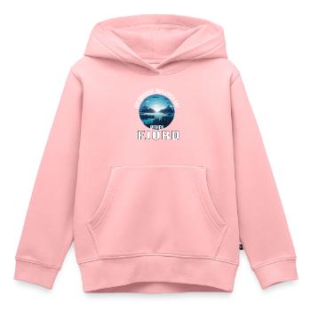 nur einen Ort mein Fjord - Kinder Premium Organic Hoodie - Rosa - Vorne - AI Model Kid Female (0cm)