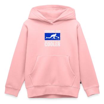 Eisstockschießen Kehren Winter Eissport Papa Vatertag - Kinder Premium Organic Hoodie - Rosa - Vorne - AI Model Kid Female (0cm)