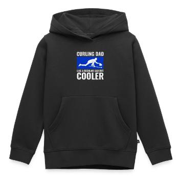 Eisstockschießen Kehren Winter Eissport Papa Vatertag - Kinder Premium Organic Hoodie - Schwarz - Vorne - AI Model Kid Male (0cm)