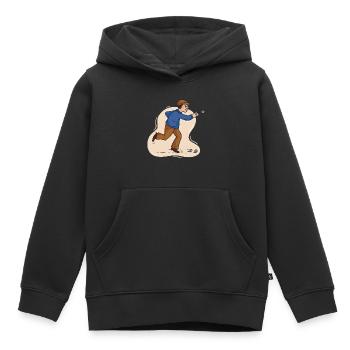 Boules boules boules pour boule pétanque boule - Sweat Premium à capuche enfant bio - noir - Devant - AI Model Kid Male (0cm)