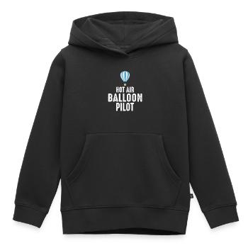 Montgolfière Montgolfière Pilote de montgolfière - Sweat Premium à capuche enfant bio - noir - Devant - AI Model Kid Male (0cm)