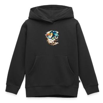 Mount Blanc - Kids Premium Organic Hoodie - black - Front - AI Model Kid Male (0cm)