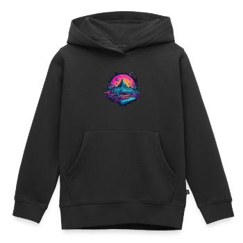 Futuristic life on planets - Kids Premium Organic Hoodie - black - Front - AI Model Kid Male (0cm)