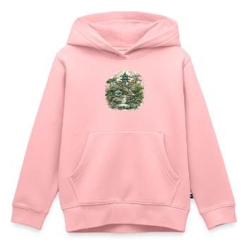 Bonsaï - Jardin Japonais - Sweat Premium à capuche enfant bio - rose - Devant - AI Model Kid Female (0cm)