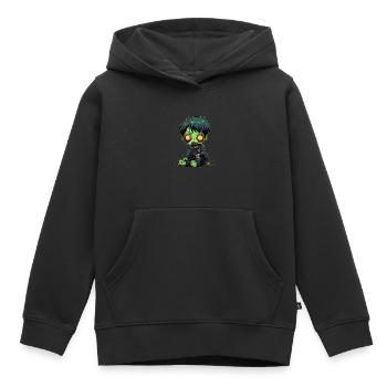 Halloween Zombie Junge - Kawaii süß Monster Horror - Kinder Premium Organic Hoodie - Schwarz - Vorne - AI Model Kid Male (0cm)