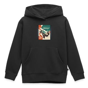 Retro Car Poster Vintage Car Old School - Kids Premium Organic Hoodie - black - Front - AI Model Kid Male (0cm)