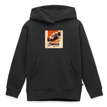Retro Car Poster Vintage Car Old School - Kids Premium Organic Hoodie - black - Front - AI Model Kid Male (0cm)