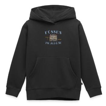 Füssen im Allgäu, Altstadt, Fassade Stadtapotheke - Kinder Premium Organic Hoodie - Schwarz - Vorne - AI Model Kid Male (0cm)