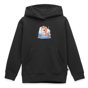 Seepferd Baby - Kinder Premium Organic Hoodie - Schwarz - Vorne - AI Model Kid Male (0cm)