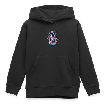 Astronaut Milky Way - Kids Premium Organic Hoodie - black - Front - AI Model Kid Male (0cm)
