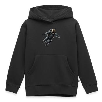 Astronaute Pilote Space Galaxy Rocket Spaceship - Sweat Premium à capuche enfant bio - noir - Devant - AI Model Kid Male (0cm)