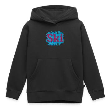 Ski Strick Hüttenzauber stricken Skiurlaub Fan - Kinder Premium Organic Hoodie - Schwarz - Vorne - AI Model Kid Male (0cm)