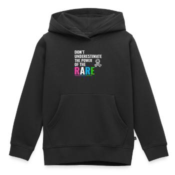 Sensibilisation aux maladies rares - Sweat Premium à capuche enfant bio - noir - Devant - AI Model Kid Male (0cm)
