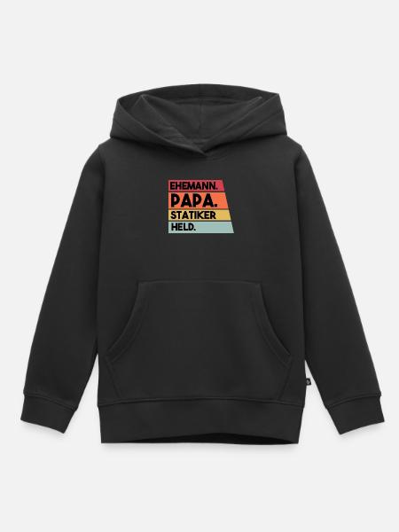 Ehemann Papa Statiker Held - Kinder Premium Organic Hoodie - Schwarz