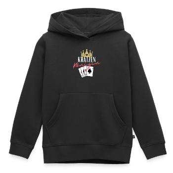 Kratzen Königin - Kinder Premium Organic Hoodie - Schwarz - Vorne - AI Model Kid Male (0cm)