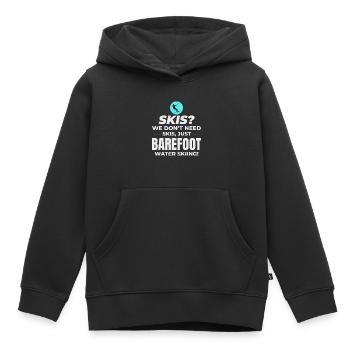 Pieds nus Ski nautique Sports extrêmes Pieds nus - Sweat Premium à capuche enfant bio - noir - Devant - AI Model Kid Male (0cm)