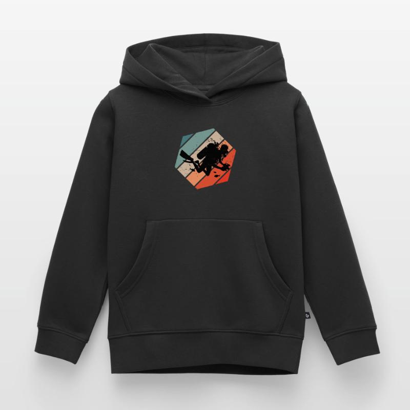 Femmes Plongeuse Plongée Plongeuse Plongée Libre Plongée Sweat Premium à capuche enfant bio