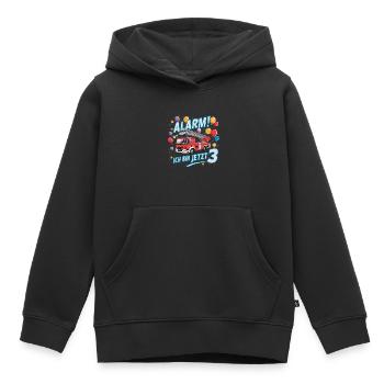 Feuerwehrauto - Alarm Ich bin jetzt 3 - Kinder Premium Organic Hoodie - Schwarz - Vorne - AI Model Kid Male (0cm)