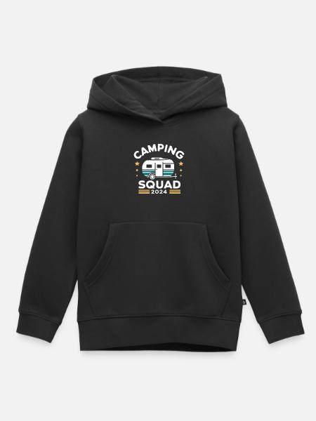 Camping Squad 2024 Wohnwagen Campen - Kinder Premium Organic Hoodie - Schwarz