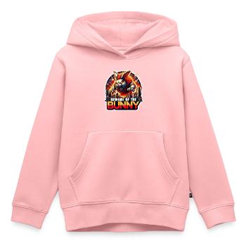 Méfiez-vous de la catastrophe du lapin - Sweat Premium à capuche enfant bio - rose - Devant - AI Model Kid Female (0cm)