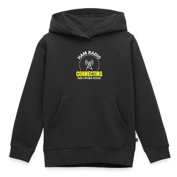 Opérateur radio amateur Fréquence des ondes radio - Sweat Premium à capuche enfant bio - noir - Devant - AI Model Kid Male (0cm)