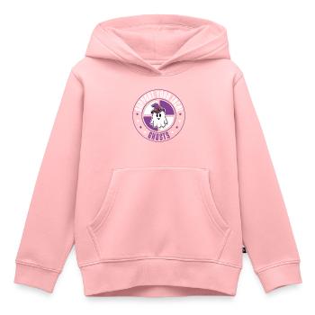Fantômes - Sweat Premium à capuche enfant bio - rose - Devant - AI Model Kid Female (0cm)